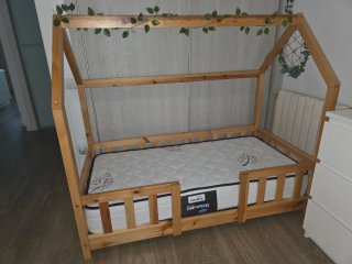 Cama Casa Pino 70x140cm