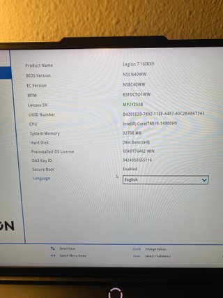 Lenovo Legion 7 i9-14900HX 32GB DDR5