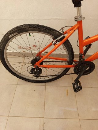 Bicicleta de Montaña Naranja y Gris