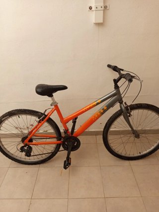 Bicicleta de Montaña Naranja y Gris