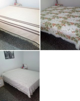 Lote 3 colchas de tela