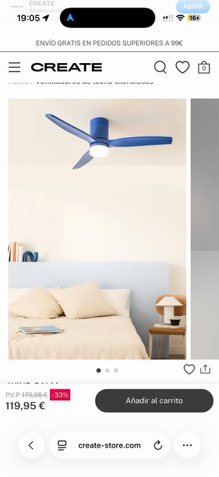 NUEVO A ESTRENAR: Ventilador techo con luz CREATE