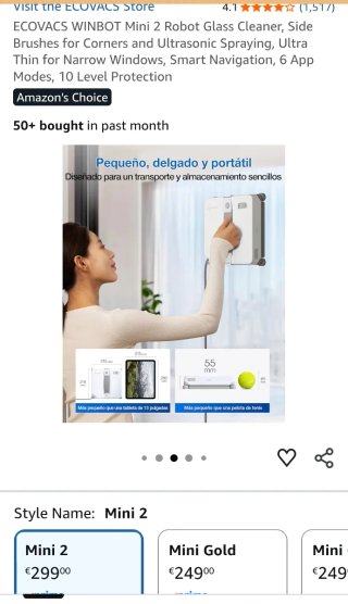 Robot Limpia Cristales Ecovacs Winbot Mini 2