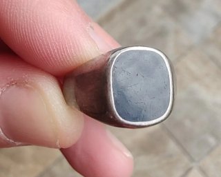 ANILLO DE SELLO CON ONYX NEGRO, UNISEX