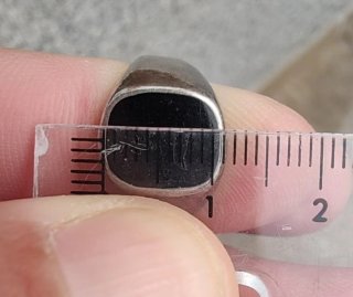 ANILLO DE SELLO CON ONYX NEGRO, UNISEX