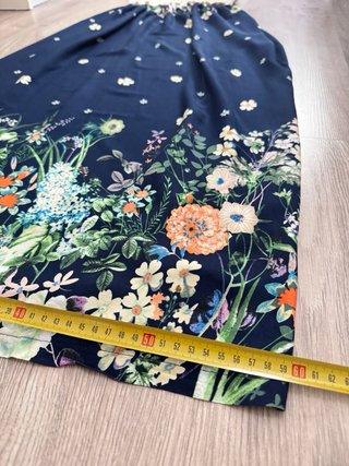Vestido largo floral azul