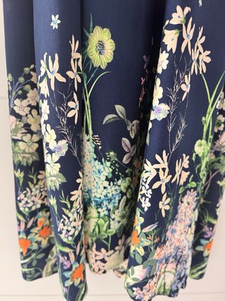 Vestido largo floral azul