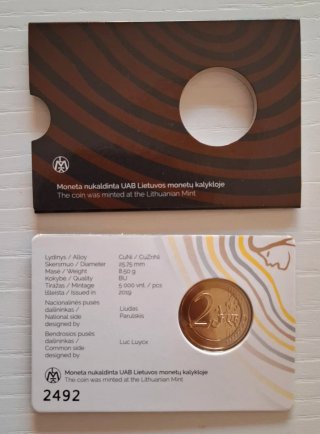 Moneda 2€ Lituania 2019 BU Canciones Sutartinés