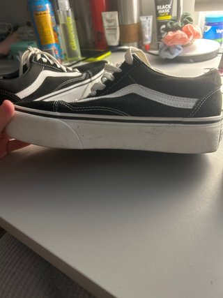 Zapatillas Vans Plataforma Negras Blancas