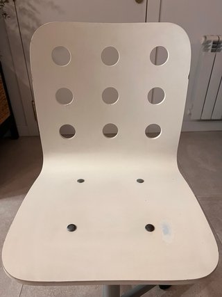 Silla de estudio infantil blanca