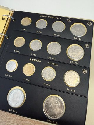 Álbum Monedas Pardo Juan Carlos I 1975-1989