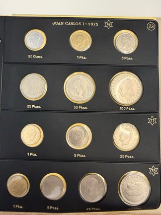 Álbum Monedas Pardo Juan Carlos I 1975-1989