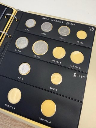 Álbum Monedas Pardo Juan Carlos I 1975-1989