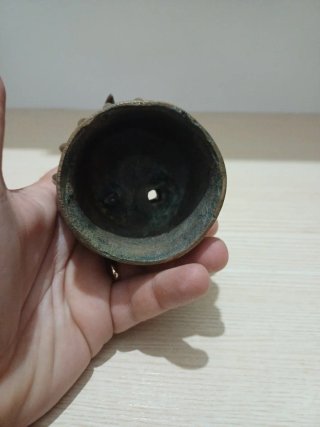 Bruciatore incenso asiatico ottone