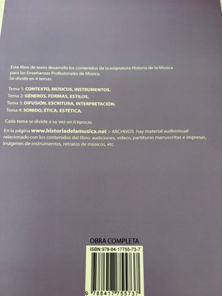 Historia de la música para conservatorios