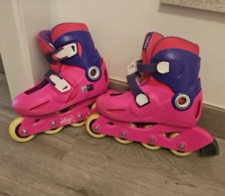 Patines en línea rosas y morados