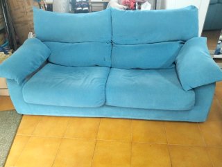 Sofá 2 y 3 plazas azul