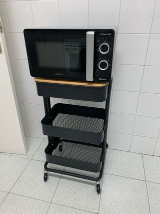 Carrito IKEA negro 3 niveles con tablero