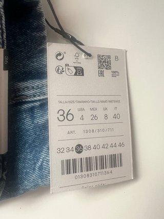 Falda pantalón vaquera Zara Talla 36