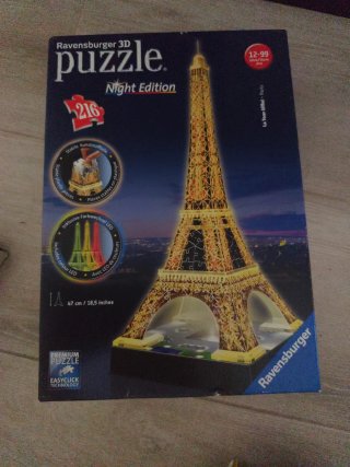 Puzzle 3D Ravensburger Torre Eiffel Night Edition