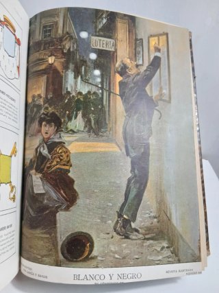 Antiguo álbum artístico de la revista blanco y neg