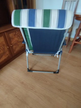 Silla plegable rayas playa/campo/ piscina