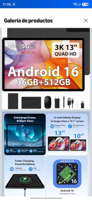 Tablet 13" Kit PC Completo Nuevo a Estrenar