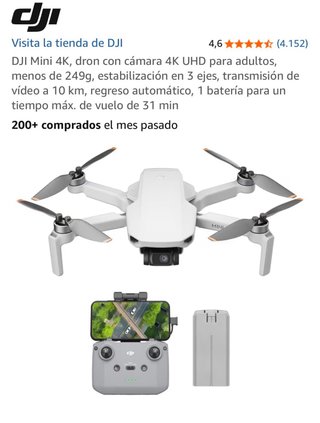 Dron DJI Mini 4K Gris