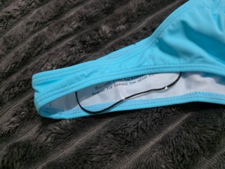Traje de baño azul una pieza