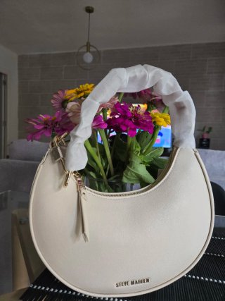 Bolso de mano beige