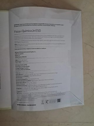 Física i Química, 2n ESO, Mediterrània
