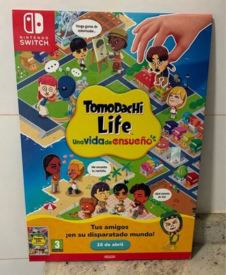 Cartel PLV Tomodachi Life Nintendo Switch