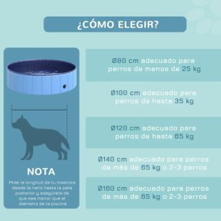 Piscina para perros plegable