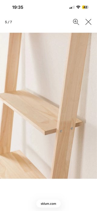 Estantería Escalera Madera de pino natural