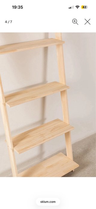 Estantería Escalera Madera de pino natural
