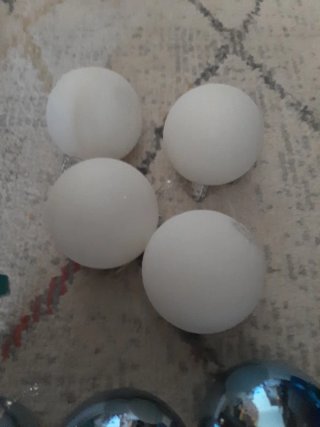 Bolas de Navidad Azules y Blancas