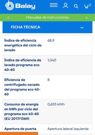 Lavadora Balay Autodosificación 9 kg