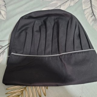 2 Gorros Cocinero Negros con Velcro
