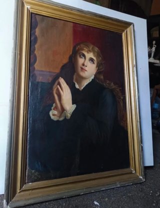 Oleo sobre lienzo antiguo