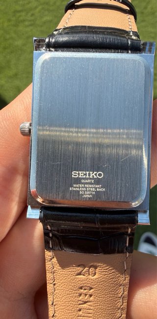 Reloj Seiko Tank Vintage Cuarzo Negro
