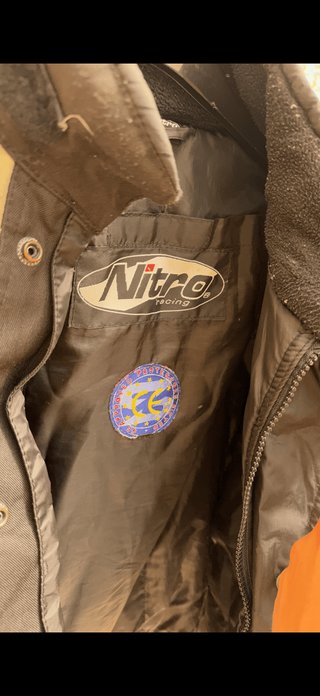 Chaqueta de Moto Negra y Beige