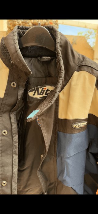 Chaqueta de Moto Negra y Beige