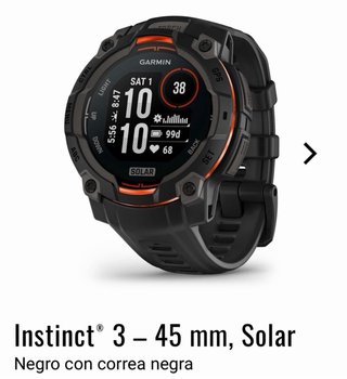 Garmin Instinct 3 Solar 45mm Reloj Deportivo