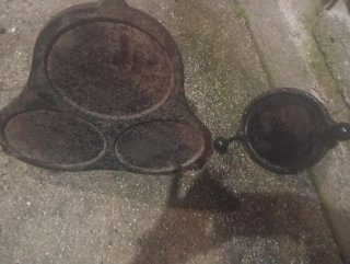Juego de 3 flaneras de hierro fundido