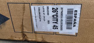 Bicicleta en caja