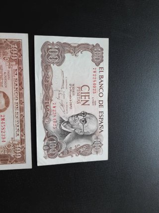 BILLETES ESPAÑOLES DE 100 PESETAS