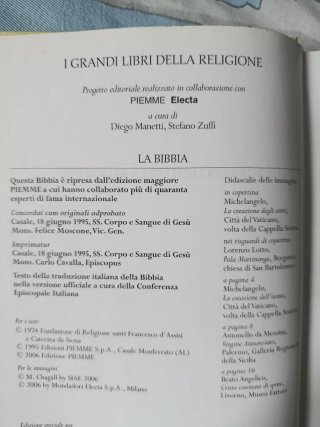 LA BIBBA, Antico Testamento, Genesi - Samuele