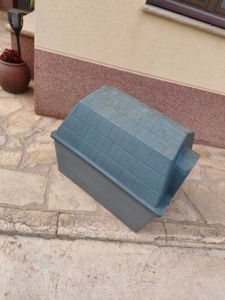 Jaula para perro gris