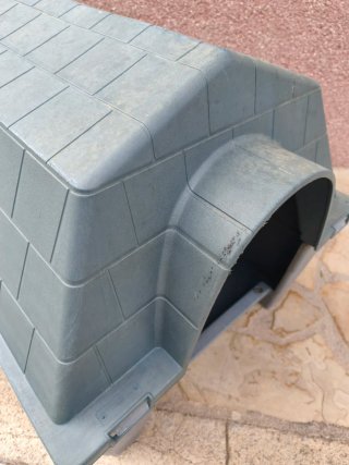Jaula para perro gris