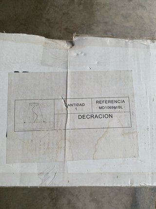 Lámpara de techo salón tela y metal